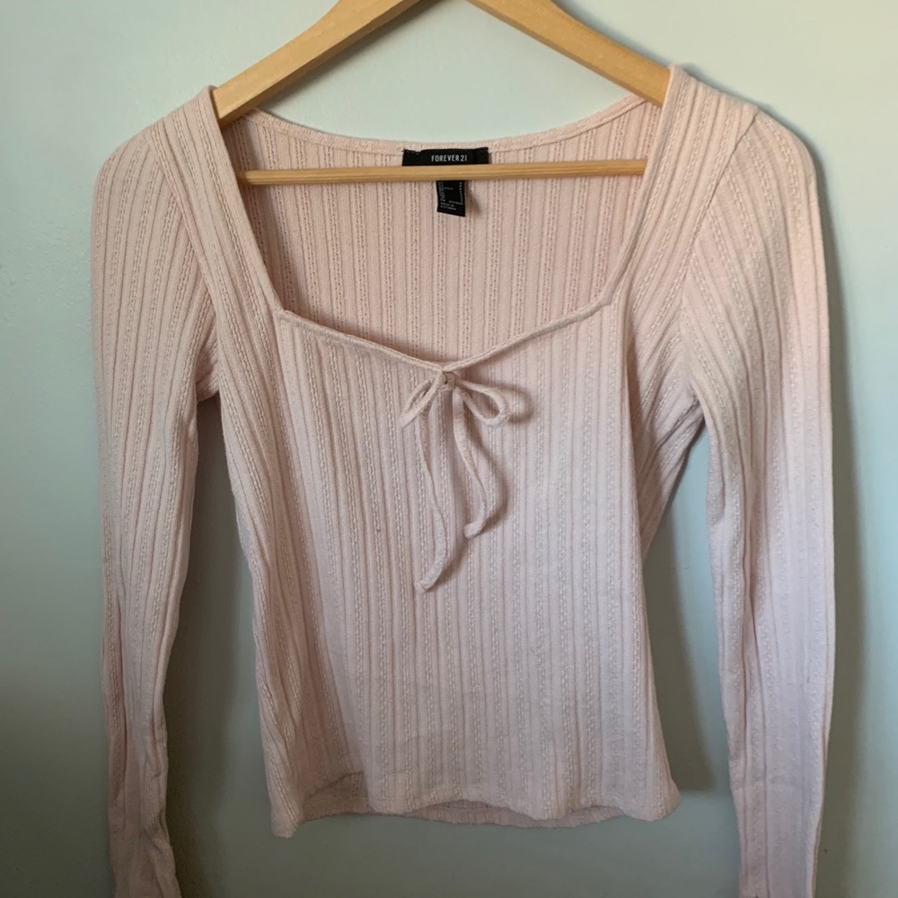 Peachy pink long sleeve shirt
